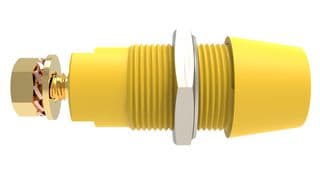 99023242 - SCHUTZINGER - 99023242 - Banana Test Connector, 4mm Dia, Jack, Panel Mount, 32 A, 1 kV, Gold Plated Contacts, Yellow