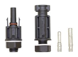 147-50003 HT-SPCPAIR-PPE-BK - HELLERMANNTYTON - 147-50003 HT-SPCPAIR-PPE-BK - Photovoltaic / Solar Connector, 1 Pair, Female and Male Coupler, Panel Mount, IP68