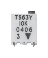 TS63Y201KR10 - VISHAY - TS63Y201KR10 - Trimmer, Multi Turn, Cermet, Top Adjust, 200 ohm, Surface Mount, 15 Turns