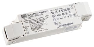 XLC-60-H-KNS - MEAN WELL - XLC-60-H-KNS - LED Driver, w/Strain-Relief, LED Lighting, 60 W, 54 V, 1.7 A, Constant Power, 100 VAC