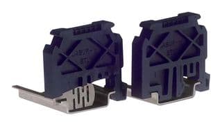 BT/U - HELLERMANNTYTON - BT/U - Accessory, Black, Polyamide, Hellermanntyton 32/35mm Top Hat/G-Type Rails, Universal End Bracket