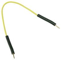 MP-M-M-10-Y - MULTICOMP PRO - MP-M-M-10-Y - Test Lead, Plugs, Male - Male, 0.8mm Dia, 100mm Length, Yellow, 2 A, AuNi Coated Brass, Rubber