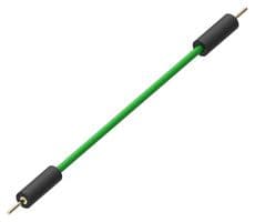 MP-M-M-10-G - MULTICOMP PRO - MP-M-M-10-G - Test Lead, Plugs, Male - Male, 0.8mm Dia, 100mm Length, Green, 2 A, AuNi Coated Brass, Rubber