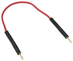 MP-M-M-20-R - MULTICOMP PRO - MP-M-M-20-R - Test Lead, Plugs, Male - Male, 0.8mm Dia, 200mm Length, Red, 2 A, AuNi Coated Brass, Rubber