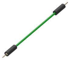 MP-M-M-20-G - MULTICOMP PRO - MP-M-M-20-G - Test Lead, Plugs, Male - Male, 0.8mm Dia, 200mm Length, Green, 2 A, AuNi Coated Brass, Rubber