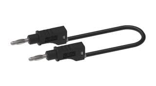 CT2131-100-0 - CAL TEST ELECTRONICS - CT2131-100-0 - Banana Test Lead, 4mm Stackable Banana Plug, 4mm Stackable Banana Plug, 3.3 ft, 1 m, Black, 12 A