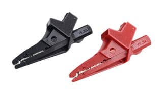 CT2490A - CAL TEST ELECTRONICS - CT2490A - Alligator Clip, Insulated, Black, Red, 1kV Voltage, 20A Current, 24mm Jaw Opening