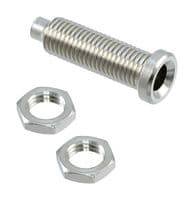 CT2220 - CAL TEST ELECTRONICS - CT2220 - Banana Test Connector, 4mm, Uninsulated, Jack, Panel Mount, 36 A, Nickel Plated Contacts