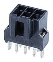 105312-1106 - MOLEX - 105312-1106 - Pin Header, Black, Wire-to-Board, 2.5 mm, 2 Rows, 6 Contacts, Through Hole Straight