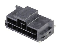 105405-1112 - MOLEX - 105405-1112 - Pin Header, Black, Wire-to-Board, 2.5 mm, 2 Rows, 12 Contacts, Surface Mount Right Angle