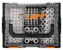 53110050 - LAPP - 53110050 - Cable Gland Set, Silver Grey, 105 Pieces of ST-M M12, M16, M20, M25, M32 Cable Glands, Counter Nut