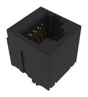 RJE451880402 - AMPHENOL COMMUNICATIONS SOLUTIONS - RJE451880402 - Modular Connector, RJ45 Jack, 1 x 1 (Port), 8P8C, Cat6, Through Hole Mount