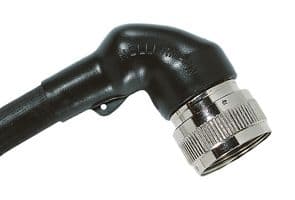 411-55480 1155-4-G-PO-X-BK - HELLERMANNTYTON - 411-55480 1155-4-G-PO-X-BK - Heat Shrink Boot, w/Rib, VG-Style, Right Angle, 1.22 ", 31 mm, Black, 2 ", 51 mm