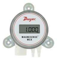 MSX-W11-PA-LCD - DWYER - MSX-W11-PA-LCD - Pressure Transmitter, 0 to 1 Inch-H2O, Differential, Air, Non-Combustible Gas, Unidirectional, 70°C