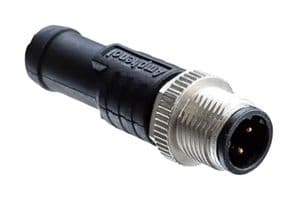 M12A-05BMMM-SL8N01 - AMPHENOL LTW - M12A-05BMMM-SL8N01 - Sensor Cable, A Coded, Black, M12 Plug, Free End, 5 Positions, 1 m, 3.3 ft, M Series
