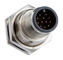 M12A-04PMMS-SF8002 - AMPHENOL LTW - M12A-04PMMS-SF8002 - Sensor Connector, M12, Male, 4 Positions, Solder Pin, Straight Panel Mount