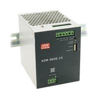 XDR-960E-24 - MEAN WELL - XDR-960E-24 - AC/DC DIN Rail Power Supply (PSU), ITE, Industrial & Laboratory Equipment, 1 Output, 960 W, 24 V