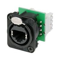 NE8FDV-Y110-B - NEUTRIK - NE8FDV-Y110-B - Modular Connector, With IDC Terminal, RJ45 Jack, 1 x 1 (Port), 8P8C, Cat5e, Panel Mount