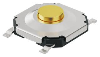 SWT0220-016016GSA - GCT - SWT0220-016016GSA - Tactile Switch, SPST-NO, SWT0220 Series, Top Actuated, Surface Mount, Round Button, 160 gf