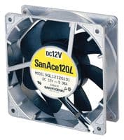 9GL1212G101 - SANYO DENKI - 9GL1212G101 - DC Axial Fan, 12 V, Square, 120 mm, 38 mm, Ball Bearing, 137 CFM