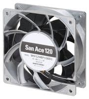 9HV1224P1A001 - SANYO DENKI - 9HV1224P1A001 - DC Axial Fan, 24 V, Square, 120 mm, 38 mm, Ball Bearing, 247 CFM