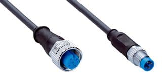 YF2A13-C30UA1M8U13 - SICK - YF2A13-C30UA1M8U13 - Sensor Cable, A Coded, M12 Receptacle, M8 Plug, 3 Positions, 300 mm, 11.8 "