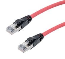 TRD626ASZ-RED-10F - L-COM - TRD626ASZ-RED-10F - Ethernet Cable, 10 Gigabit, 26AWG, Cat6a, RJ45 Plug to RJ45 Plug