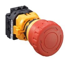 XW1E-BV404MFR - IDEC - XW1E-BV404MFR - Emergency Stop Switch, Non Illuminated, 4PST-NC, Pushlock Pull/Turn Reset, Screw, 5 A, 125 V
