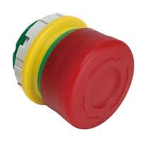 XW1E-LV3SG02Q4TR - IDEC - XW1E-LV3SG02Q4TR - Emergency Stop Switch, DPST-NC, Pushlock Turn Reset/Push-Pull, Quick Connect, Solder Lug, 3 A