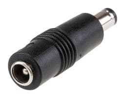 DC PLUG-P1J-P1L - MEAN WELL - DC PLUG-P1J-P1L - Power DC Adapter, Jack to Plug, Black, 2.5mm x 5.5mm x 9.5mm, Straight