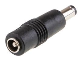 DC PLUG-P1M-P1J - MEAN WELL - DC PLUG-P1M-P1J - Power DC Adapter, Jack to Plug, Black, 2.1mm x 5.5mm x 11mm, Straight