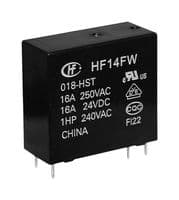 HF14FW/012-HST(136) - HONGFA - HF14FW/012-HST(136) - Power Relay, Miniature, SPST-NO, 12 VDC, 16 A, HF14FW Series, Through Hole, Non Latching
