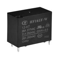 HF161F-W/12-HT - HONGFA - HF161F-W/12-HT - Power Relay, SPST-NO, 12 VDC, 26 A, HF161F-W Series, Through Hole, Non Latching