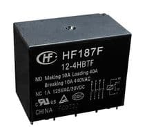 HF187F/12-4HBTF(955) - HONGFA - HF187F/12-4HBTF(955) - Power Relay, Miniature, 4PST-NO, 12 VDC, 40 A, HF187F Series, Through Hole, Non Latching