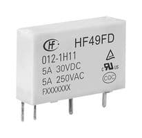 HF49FD/005-1H11F - HONGFA - HF49FD/005-1H11F - Power Relay, Miniature, SPST-NO, 5 VDC, 5 A, HF49FD Series, Through Hole, Non Latching