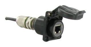 35655 - AMPHENOL SOCAPEX - 35655 - Connector Adapter, With Self-Closing Cap, RJ45, 8 Ways, Plug, M12, 4 Ways, Receptacle