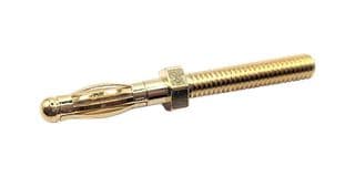 BU-168-M4-20MM - MUELLER ELECTRIC - BU-168-M4-20MM - Banana Test Connector, 4mm Plug, M4 Thread, 40.5mm OAL, Plug, 35 A, Gold Plated Contacts