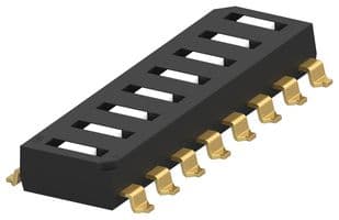 1-1825006-5 - TE CONNECTIVITY - 1-1825006-5 - DIP / SIP Switch, 8 Circuits, Slide, Surface Mount, SPST-NO, 24 V, 25 mA