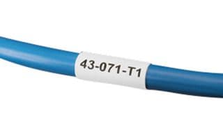 556-99221 HHS221-PO-X-BK/WH - HELLERMANNTYTON - 556-99221 HHS221-PO-X-BK/WH - Heat Shrink Tubing, 2:1, 5.1 mm, Black, White, 1.5 m