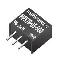 MPK78-05-500 - MULTICOMP PRO - MPK78-05-500 - Non Isolated POL DC/DC Converter, 5/-5V, 0.5/-0.5A, ITE & Industrial, SIP, 2 Output, 5 V, 500 mA