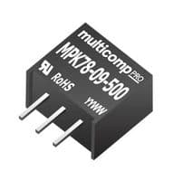 MPK78-09-500 - MULTICOMP PRO - MPK78-09-500 - Non Isolated POL DC/DC Converter, 9/-9V, 0.5/-0.2A, ITE & Industrial, SIP, 2 Output, 9 V, 500 mA