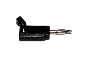 BU-17-0 - MUELLER ELECTRIC - BU-17-0 - Banana Test Connector, 2mm Stack, 22AWG, Plug, Cable Mount, 5 A, Nickel Plated Contacts, Black