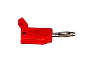BU-17-2 - MUELLER ELECTRIC - BU-17-2 - Banana Test Connector, 2mm Stack, 22AWG, Plug, Cable Mount, 5 A, Nickel Plated Contacts, Red