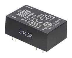 SCW08W8-03 - MEAN WELL - SCW08W8-03 - Isolated Through Hole DC/DC Converter, ITE & Industrial, DIP, 8:1, 8 W, 1 Output, 3.3 V