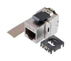 RJSBTLC6-SH - L-COM - RJSBTLC6-SH - Modular Connector, Tool-less IDC Keystone, RJ45 Jack, 1 x 1 (Port), 8P8C, Cat6, Panel Mount