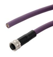 TRGB405-P3P-1M - L-COM - TRGB405-P3P-1M - Sensor Cable, M12 Receptacle, Free End, 4 Positions, 1 m, 3.3 ft