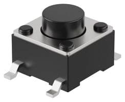 SWT0315-050025GSA - GCT - SWT0315-050025GSA - Tactile Switch, SPST-NO, SWT0315 Series, Top Actuated, Surface Mount, Round Button, 250 gf