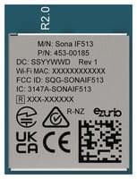 453-00185C - EZURIO - 453-00185C - Wi-Fi & Bluetooth Module, Trace Pin, 6 GHz, HCI, I2S, PCM, SDIO, UART