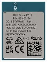 453-00194C - EZURIO - 453-00194C - Wi-Fi & Bluetooth Module, Antenna Diversity, Trace Pin, 6 GHz, HCI, I2S, PCM, SDIO, UART