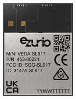453-00221C - EZURIO - 453-00221C - Wi-Fi & Bluetooth Module, 4MB Flash, NCP, Antenna, 2.4 GHz, GPIO/HCI/I2C/I2S/PWM/SDIO/SPI/UART/USART